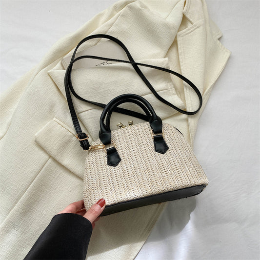 Women's Fashion Simple Casual Woven Handbag Shoulder Crossbody Bag