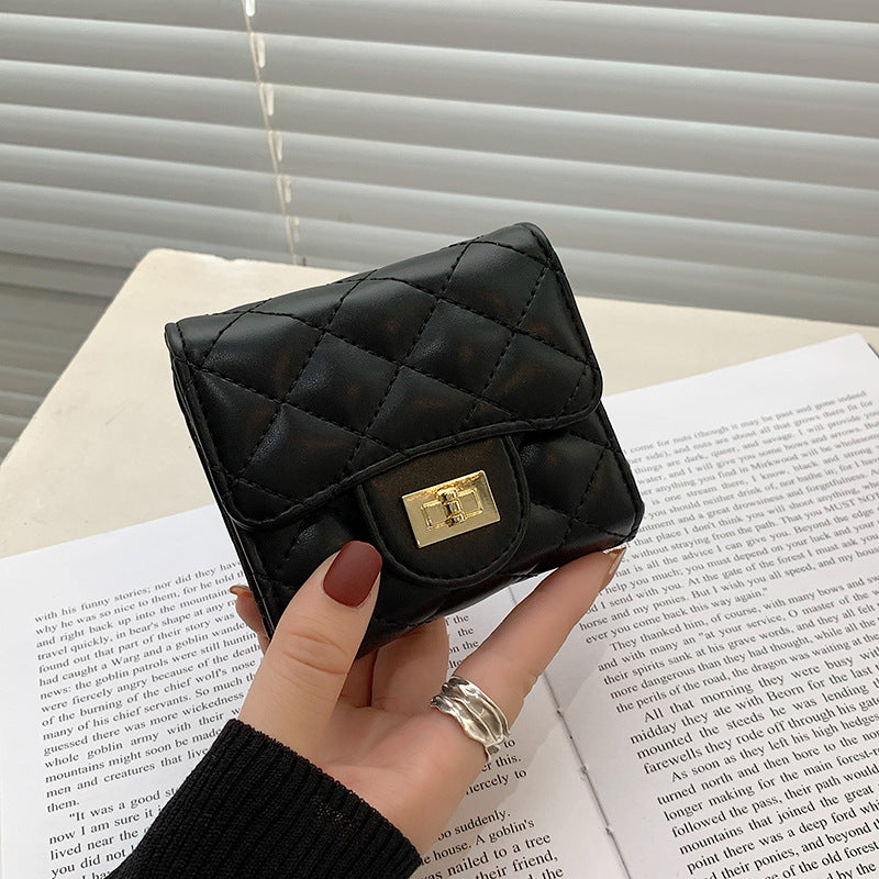 Fashionable Rhombus Embroidered PU Leather Clutch Bag