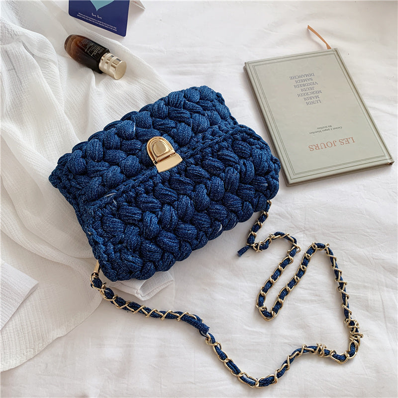 Women's Fashionable Hand Woven Handbag