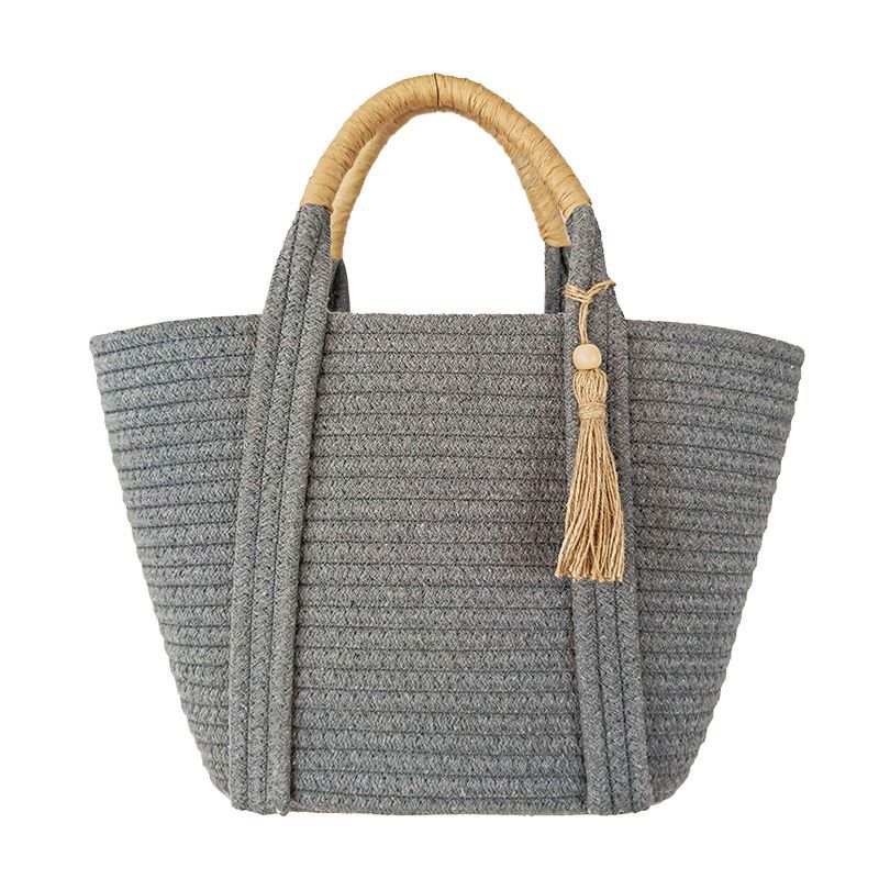 Women's Fashion Simple And Versatile Cotton Rope Woven Bag