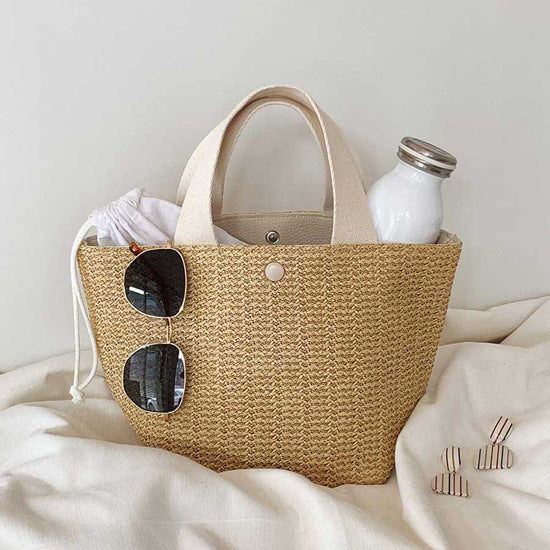 Rattan Bucket Handbag*