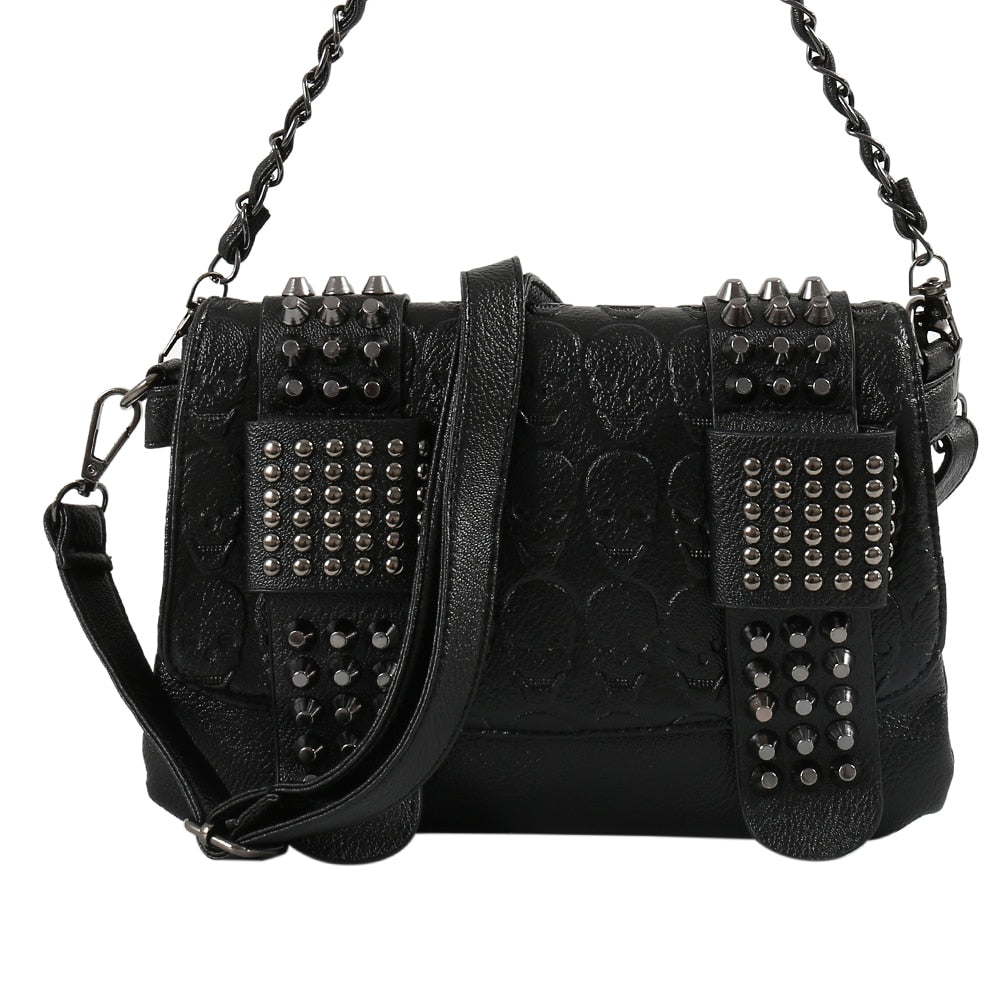 Black Punk Shoulder Bag