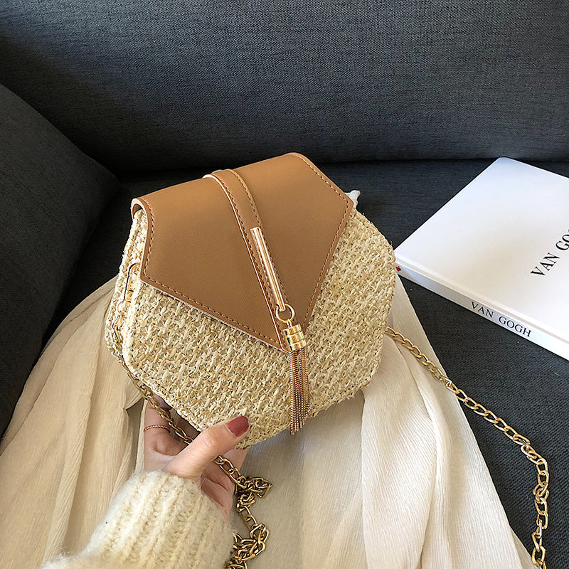 Straw & Leather Handbag*