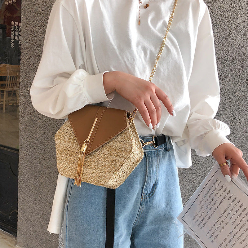 Straw & Leather Handbag*