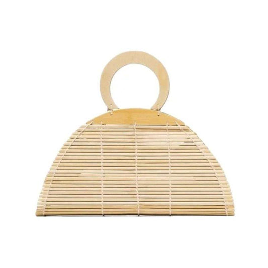 Hand-Woven Bamboo Handbag