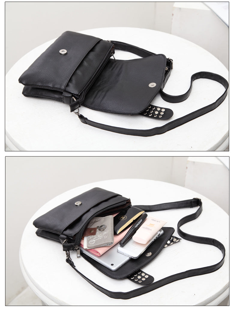 Black Punk Shoulder Bag