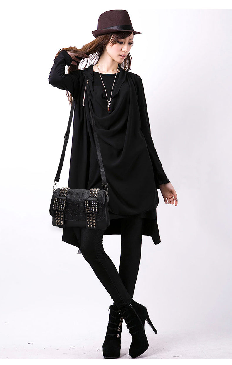 Black Punk Shoulder Bag