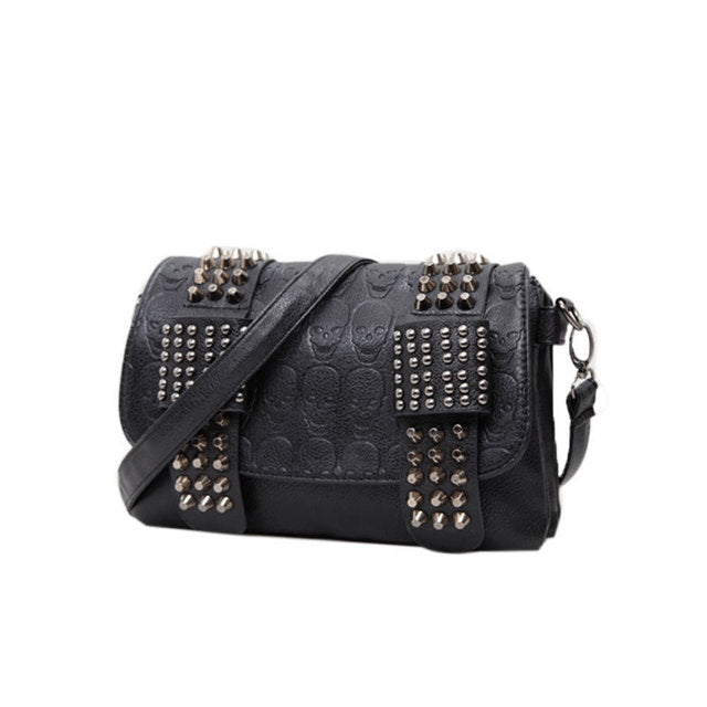 Black Punk Shoulder Bag