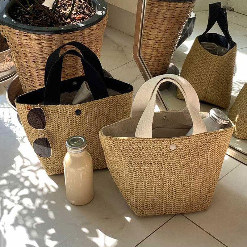 Rattan Bucket Handbag*