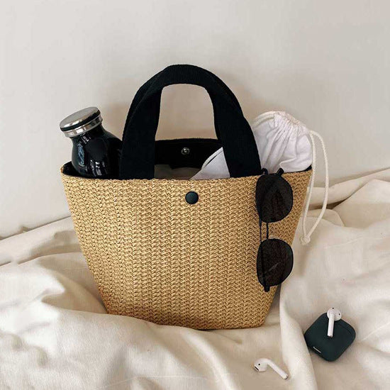 Rattan Bucket Handbag*