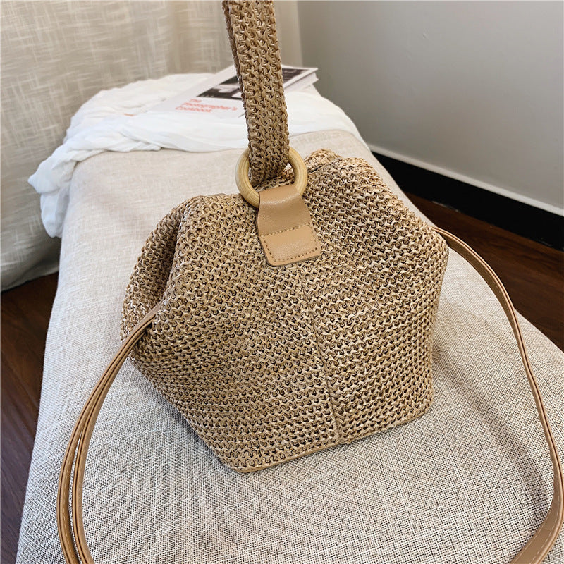 Straw Woven Bucket Bag*