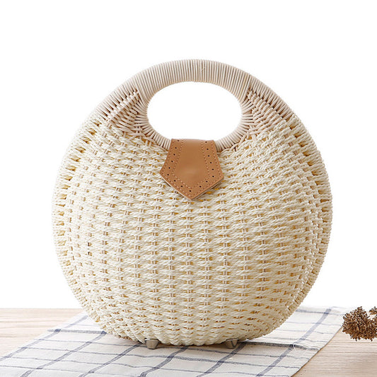 Round Rattan Handbag*